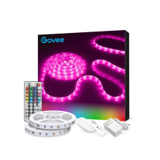 Govee RGB Led Strip Lights, 32.8 Feet, Color Changing Led Lights with Remote for Bedroom, Ceiling - H6189